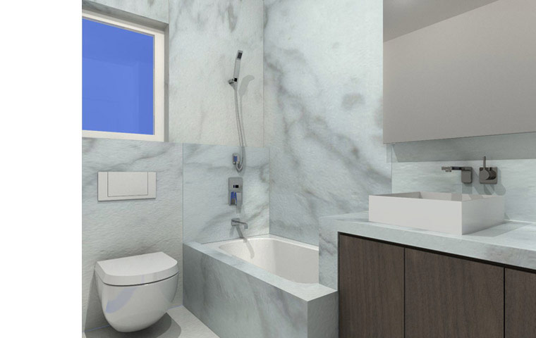 contemporary bathroom, marble