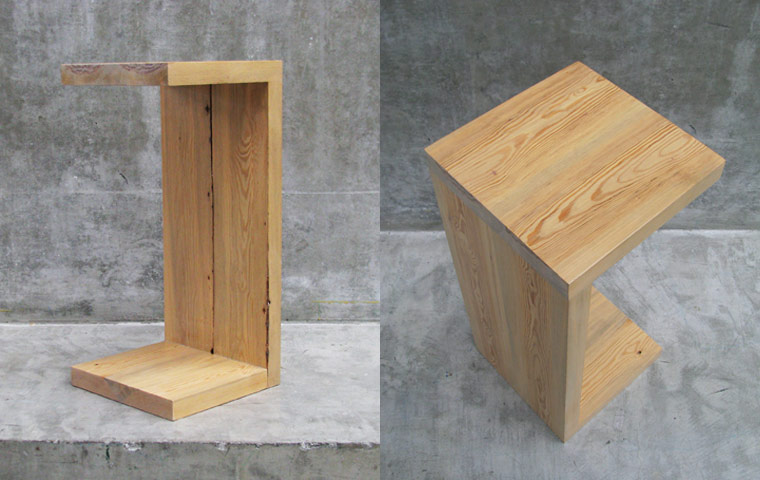 custom modern wood side table